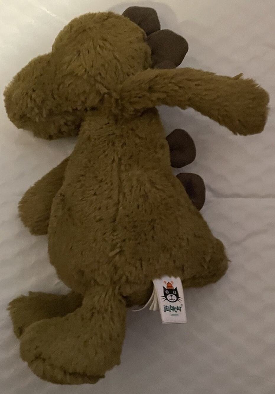 Jellycat Small Bashful Dino Plush Green Spiked Dinosaur London Soft Toy